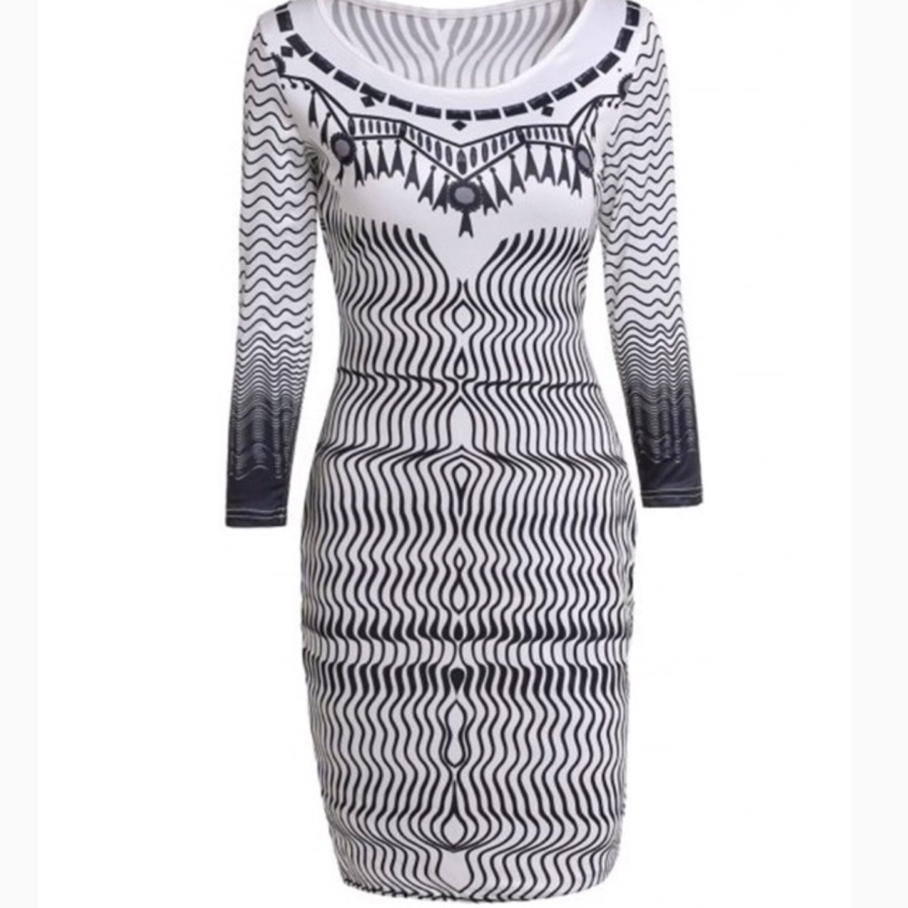 Black White Pattern Dresses